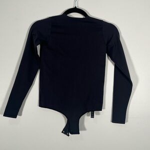 SKIMS Black Long Sleeve Top